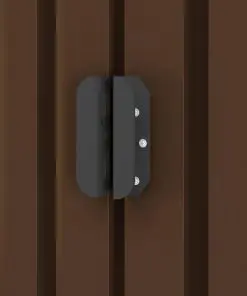 vidaXL Garden Storage Shed Brown 204x132x186 cm Steel