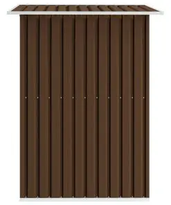 vidaXL Garden Storage Shed Brown 204x132x186 cm Steel