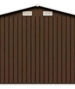 vidaXL Garden Storage Shed Brown 204x132x186 cm Steel