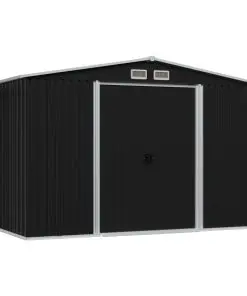 vidaXL Garden Storage Shed Anthracite Steel 257x205x178 cm