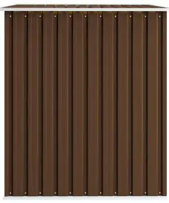 vidaXL Garden Storage Shed Brown 257x205x178 cm Steel