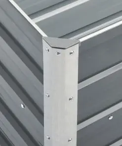 47040 vidaXL Garden Raised Bed Galvanised Steel 240x40x77 cm Grey