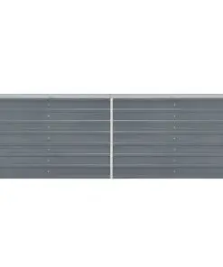 47040 vidaXL Garden Raised Bed Galvanised Steel 240x40x77 cm Grey