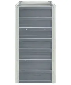 47040 vidaXL Garden Raised Bed Galvanised Steel 240x40x77 cm Grey