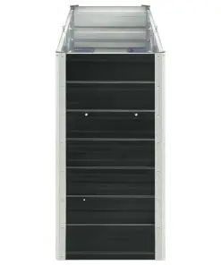 47043 vidaXL Garden Raised Bed Galvanised Steel 240x40x77 cm Anthracite