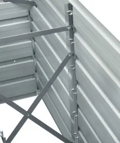 47043 vidaXL Garden Raised Bed Galvanised Steel 240x40x77 cm Anthracite