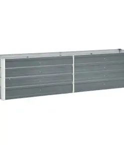 47044 vidaXL Garden Raised Bed Galvanised Steel 240x40x45 cm Grey
