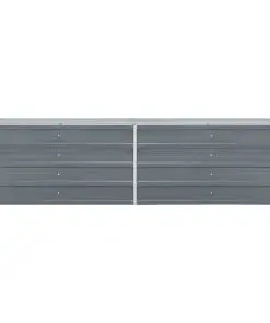 47044 vidaXL Garden Raised Bed Galvanised Steel 240x40x45 cm Grey