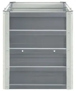 47044 vidaXL Garden Raised Bed Galvanised Steel 240x40x45 cm Grey