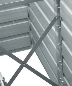 47044 vidaXL Garden Raised Bed Galvanised Steel 240x40x45 cm Grey