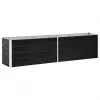 47047 vidaXL Garden Raised Bed Galvanised Steel 240x40x45 cm Anthracite