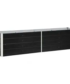 47047 vidaXL Garden Raised Bed Galvanised Steel 240x40x45 cm Anthracite