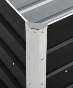 47047 vidaXL Garden Raised Bed Galvanised Steel 240x40x45 cm Anthracite