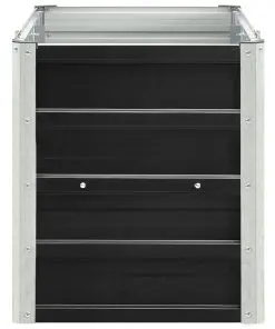 47047 vidaXL Garden Raised Bed Galvanised Steel 240x40x45 cm Anthracite