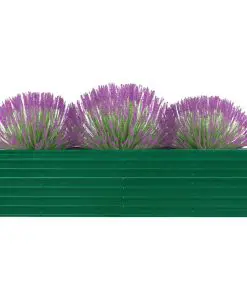 vidaXL Raised Garden Bed 320x40x77 cm Galvanised Steel Green