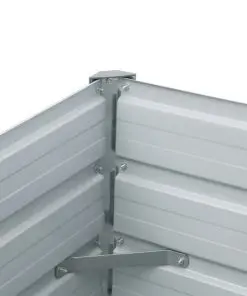 vidaXL Raised Garden Bed 320x40x77 cm Galvanised Steel Brown