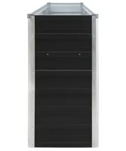 vidaXL Raised Garden Bed 320x40x77 cm Galvanised Steel Anthracite