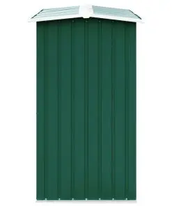 vidaXL Log Storage Shed Galvanised Steel 172x91x154 cm Green