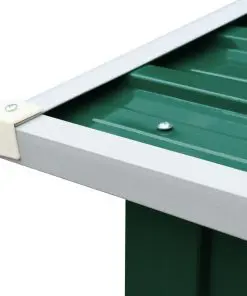 vidaXL Log Storage Shed Galvanised Steel 172x91x154 cm Green