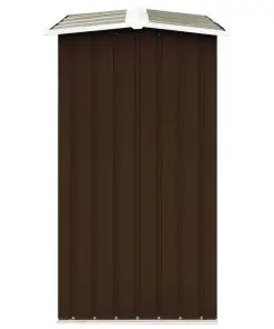 vidaXL Log Storage Shed Galvanised Steel 172x91x154 cm Brown