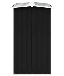vidaXL Log Storage Shed Galvanised Steel 172x91x154 cm Anthracite