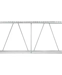 vidaXL Garden Log Storage Shed Galvanised Steel 330x84x152 cm Green