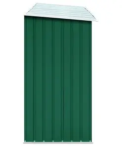 vidaXL Garden Log Storage Shed Galvanised Steel 330x84x152 cm Green