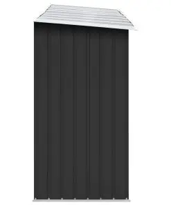 vidaXL Garden Log Storage Shed Galvanised Steel 330x84x152 cm Anthracite