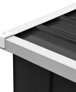 vidaXL Garden Log Storage Shed Galvanised Steel 330x84x152 cm Anthracite