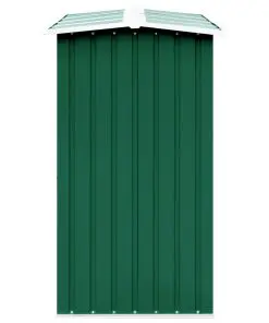 vidaXL Garden Log Storage Shed Galvanised Steel 330x92x153 cm Green