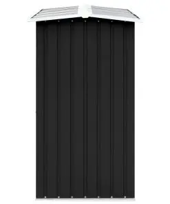 vidaXL Garden Log Storage Shed Galvanised Steel 330x92x153 cm Anthracite
