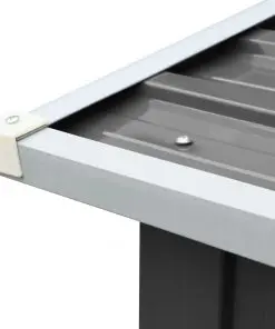 vidaXL Garden Log Storage Shed Galvanised Steel 330x92x153 cm Anthracite