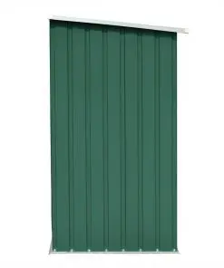 vidaXL Garden Log Storage Shed Galvanised Steel 163x83x154 cm Green