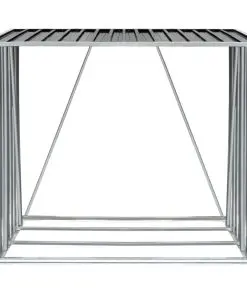 vidaXL Garden Log Storage Shed Galvanised Steel 163x83x154 cm Anthracite