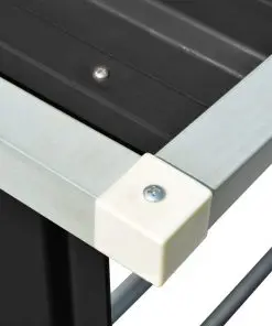 vidaXL Garden Log Storage Shed Galvanised Steel 163x83x154 cm Anthracite