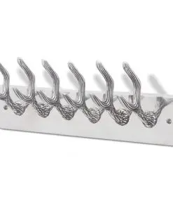 vidaXL Wardrobe Coat Hooks 2 pcs Silver Aluminium