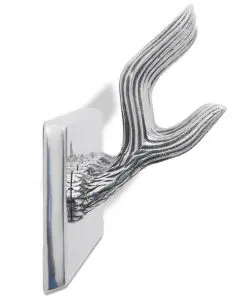 vidaXL Wardrobe Coat Hooks 2 pcs Silver Aluminium