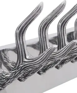 vidaXL Wardrobe Coat Hooks 2 pcs Silver Aluminium