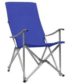 vidaXL Foldable Camping Chairs 2 pcs Blue