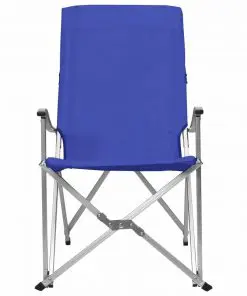 vidaXL Foldable Camping Chairs 2 pcs Blue