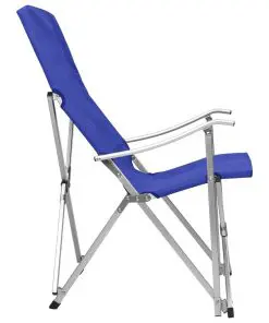 vidaXL Foldable Camping Chairs 2 pcs Blue