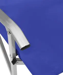 vidaXL Foldable Camping Chairs 2 pcs Blue