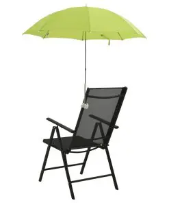 vidaXL Camping Chair Parasols 2 pcs Green 105 cm