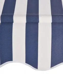 vidaXL Manual Retractable Awning 200 cm Blue and White Stripes