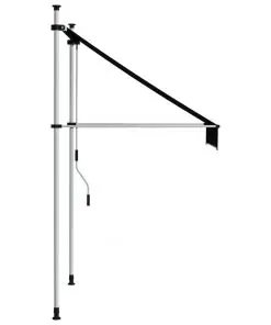 vidaXL Manual Retractable Awning 100 cm Anthracite