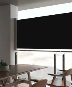 vidaXL Patio Retractable Side Awning 80×300 cm Black
