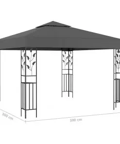 vidaXL Gazebo 3×3 m Anthracite