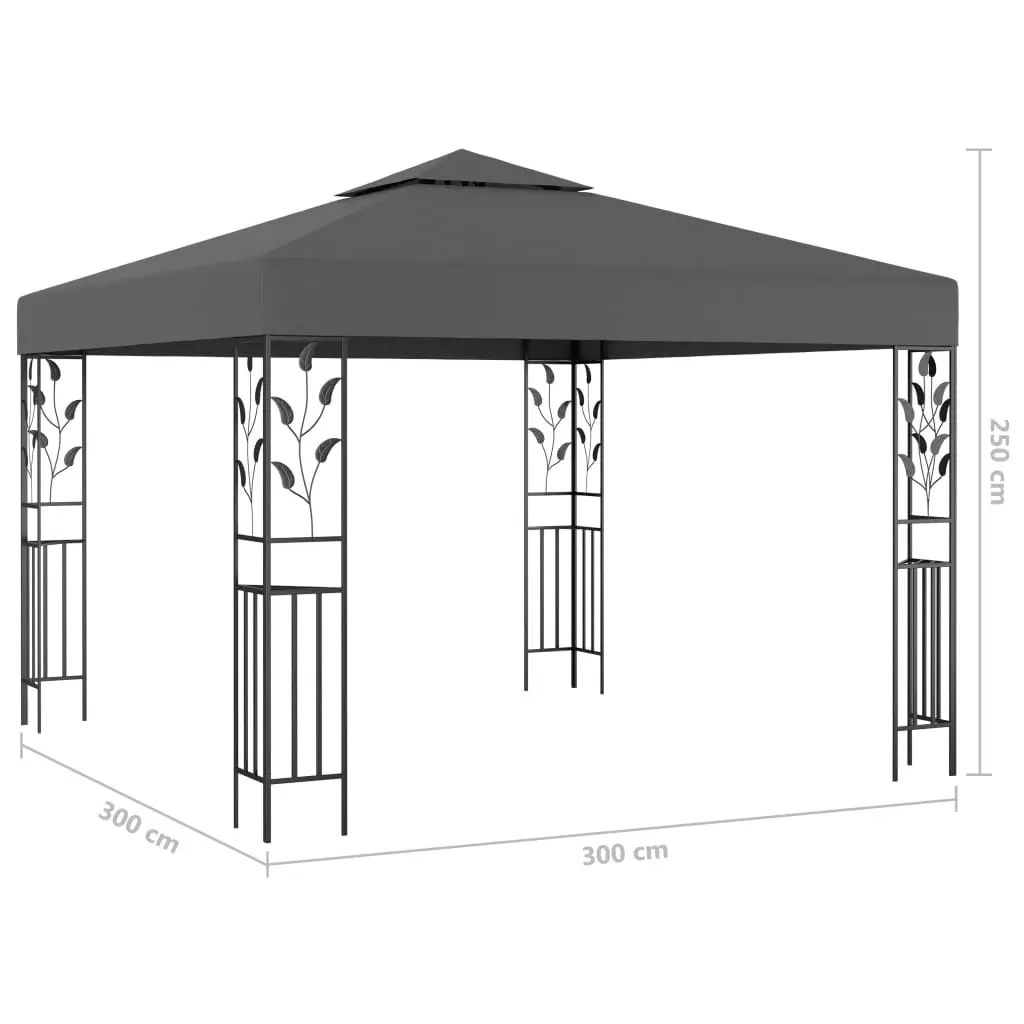 vidaXL Gazebo 3×3 m Anthracite