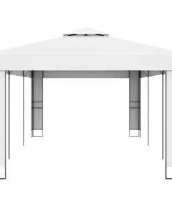 vidaXL Gazebo with Double Roof 3×6 m White