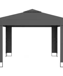 vidaXL Gazebo with Double Roof 3×3 m Anthracite